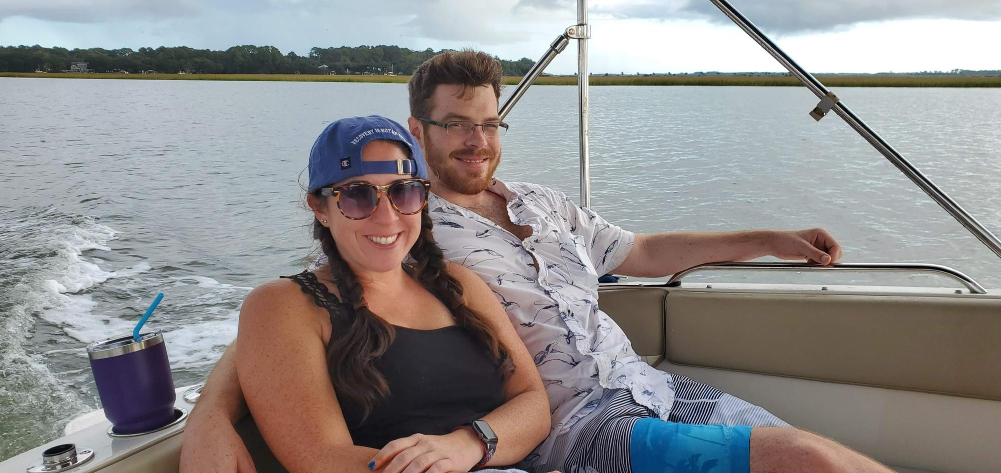 Lacy and Dalton's first official picture! Photo credit and Captain of the boat goes to Joe Jones.