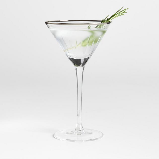 Vance Martini Glass with Silver Rim