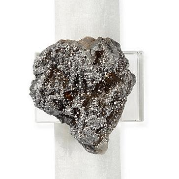 Aura Geode Napkin Ring - Set of 4