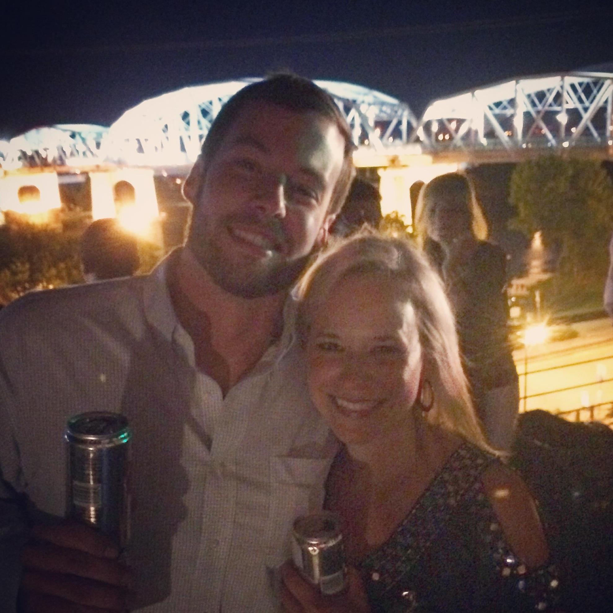 On the rooftop at Acme overlooking downtown Nashville
