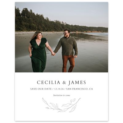 White Wedding Digital Save the Date - Everhart Photo