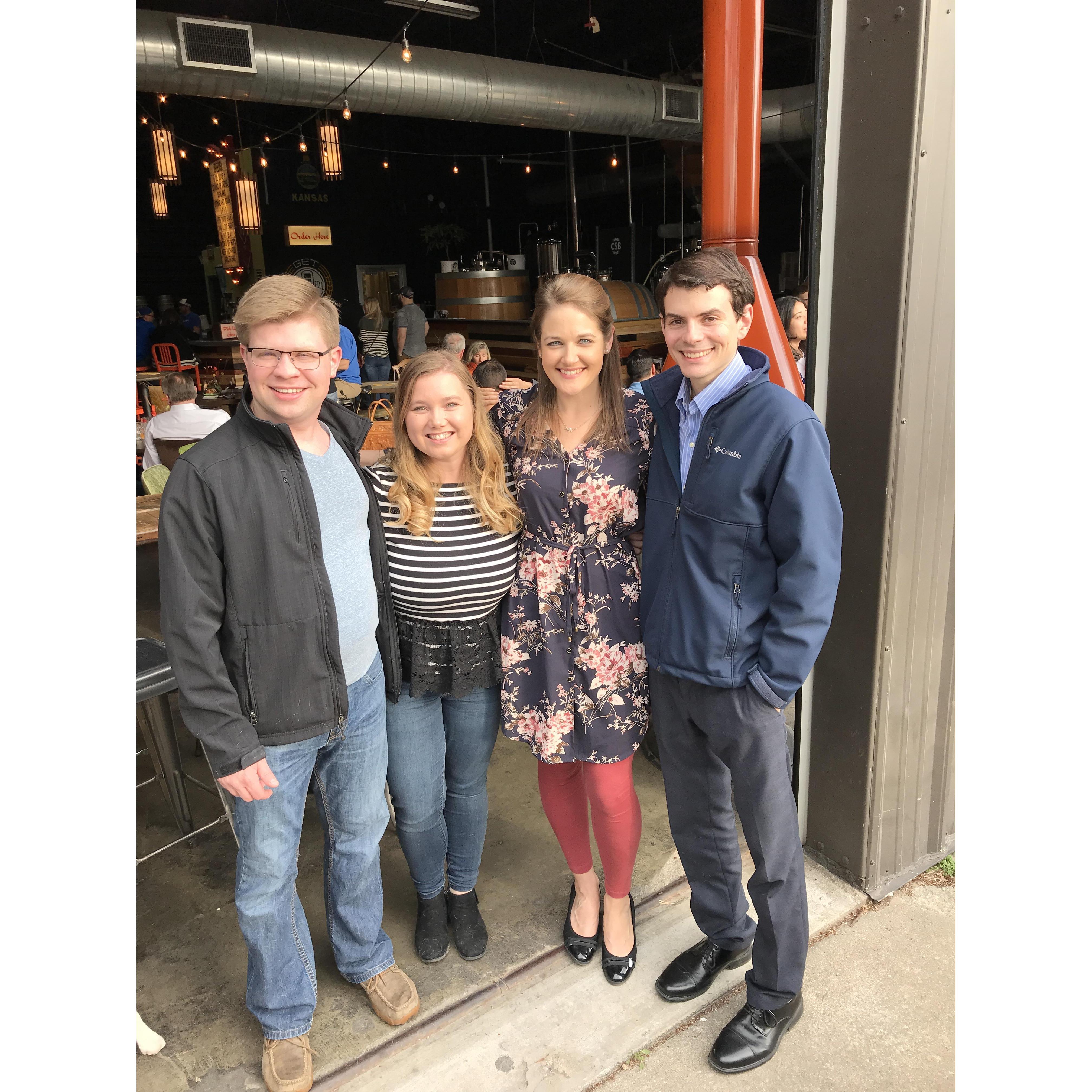 March 2019 - Wichita, Kansas - Celebrating Amanda's birthday with our adorable friends Zach and Carrie