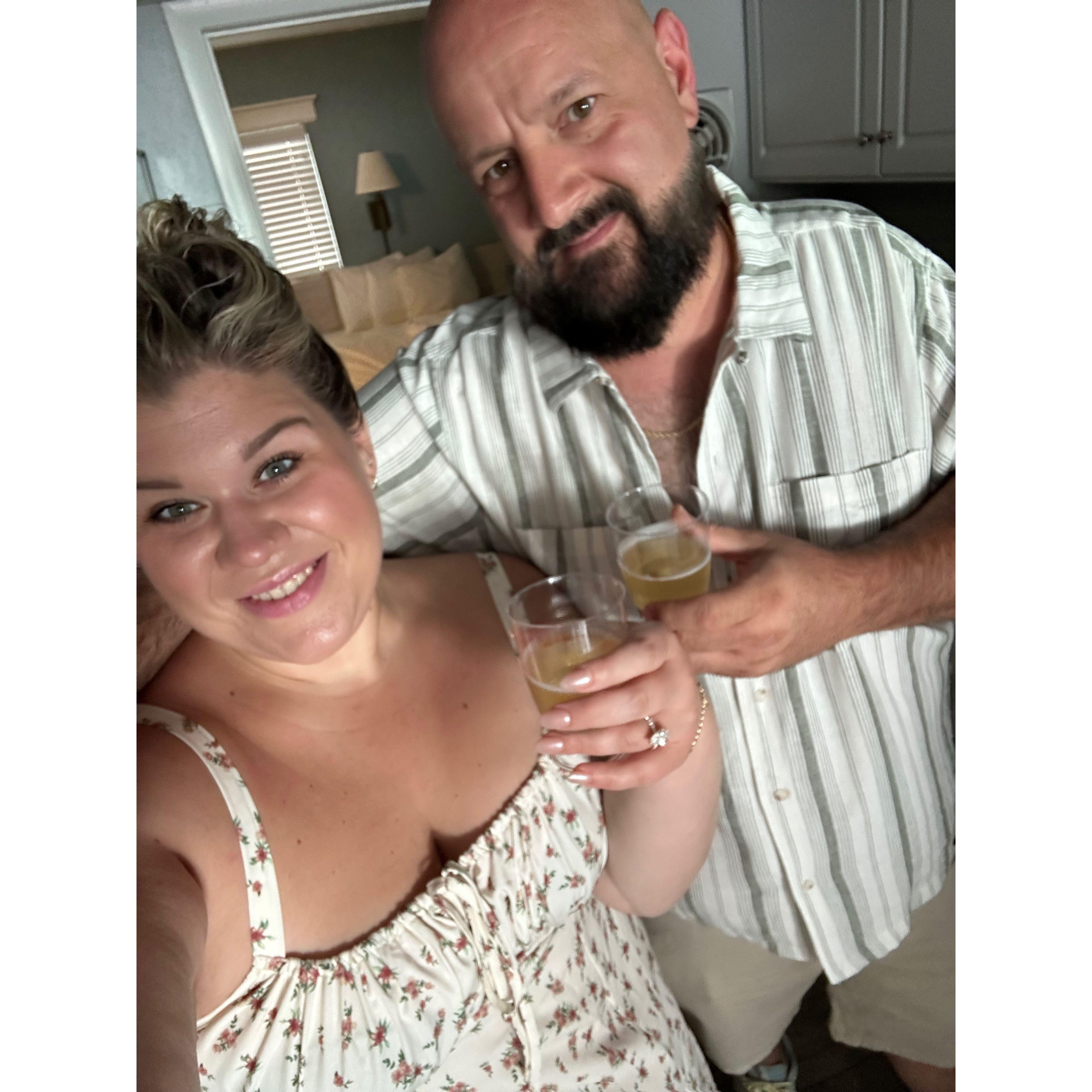 Celebrating our engagement with family in Wildwood