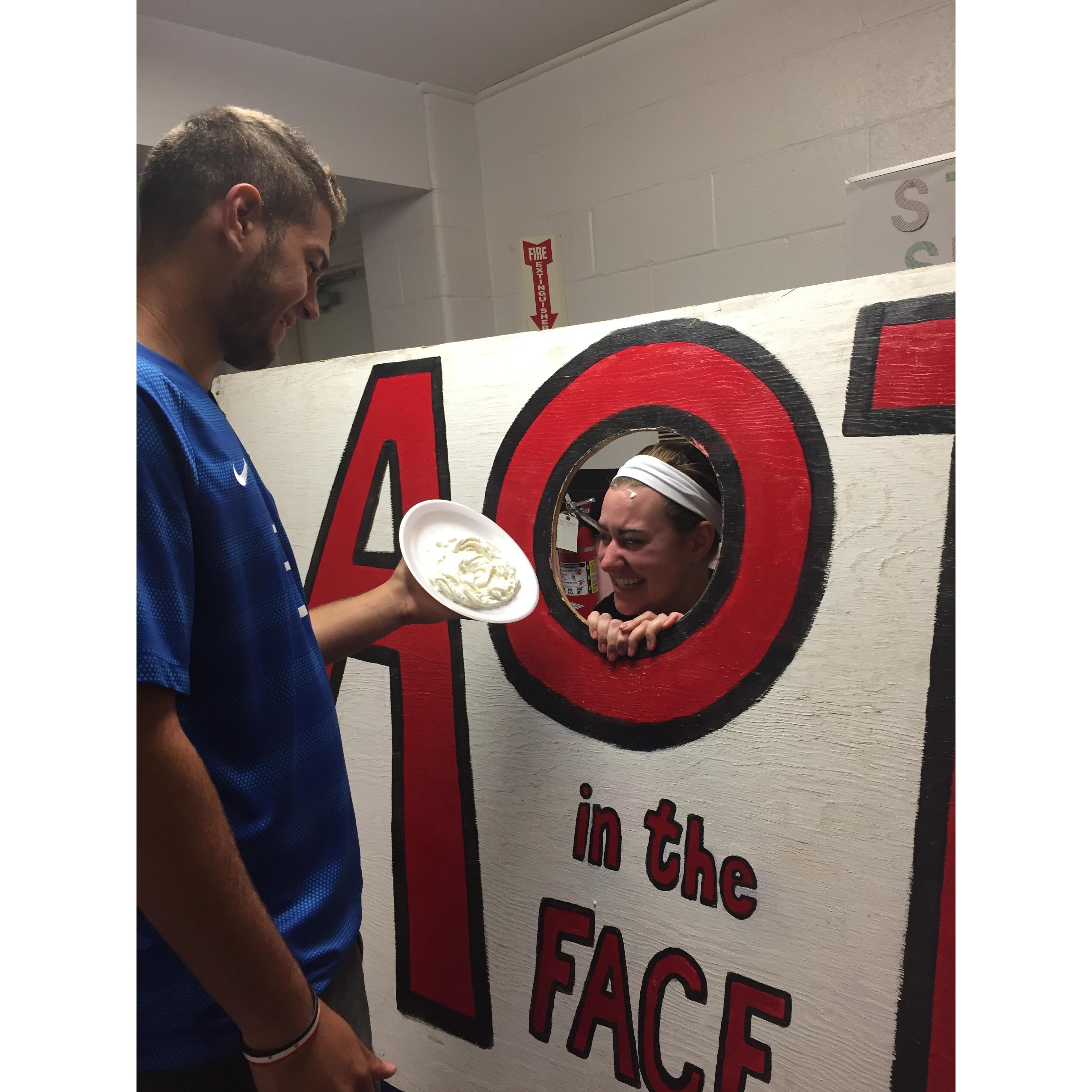 Brandon and Allison getting to help out charity while having a little fun!