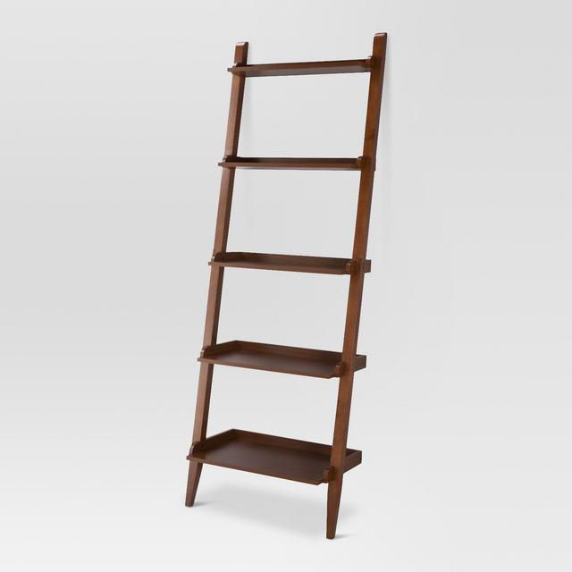 72" Carson Leaning Bookcase Midtone - Threshold™
