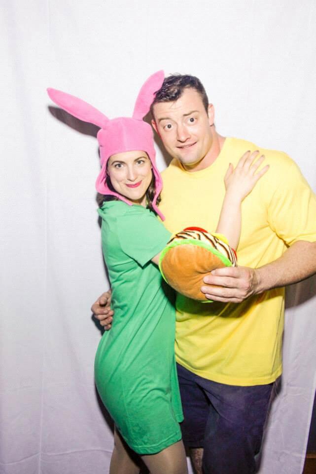 Dressed up like characters from Bob's Burgers for Halloween, 2015.