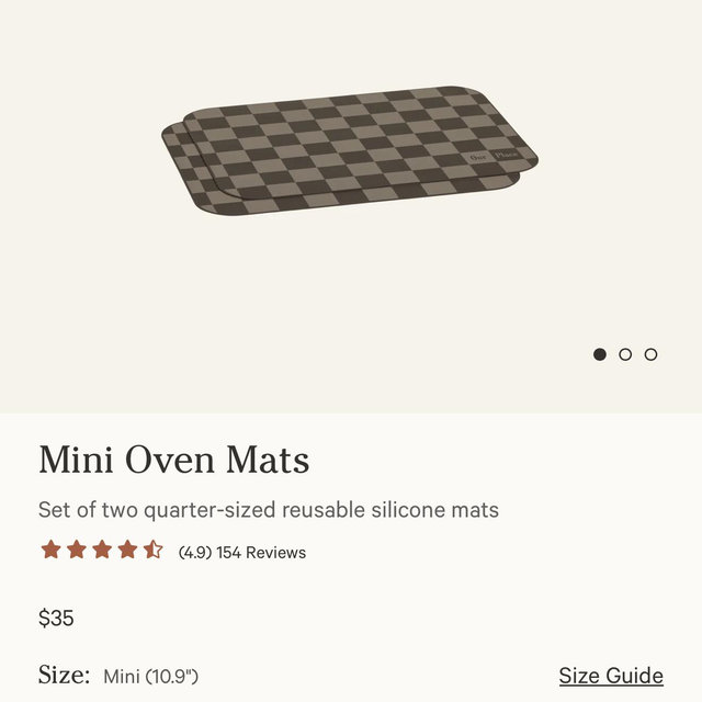 Mini Oven Mats - Char