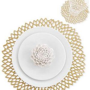 Pressed Dahlia Placemat (brushed gold)
