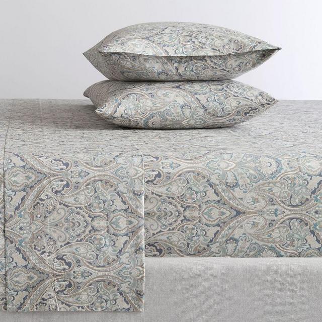 Mackenna Organic Percale Sheet Set, King, Blue