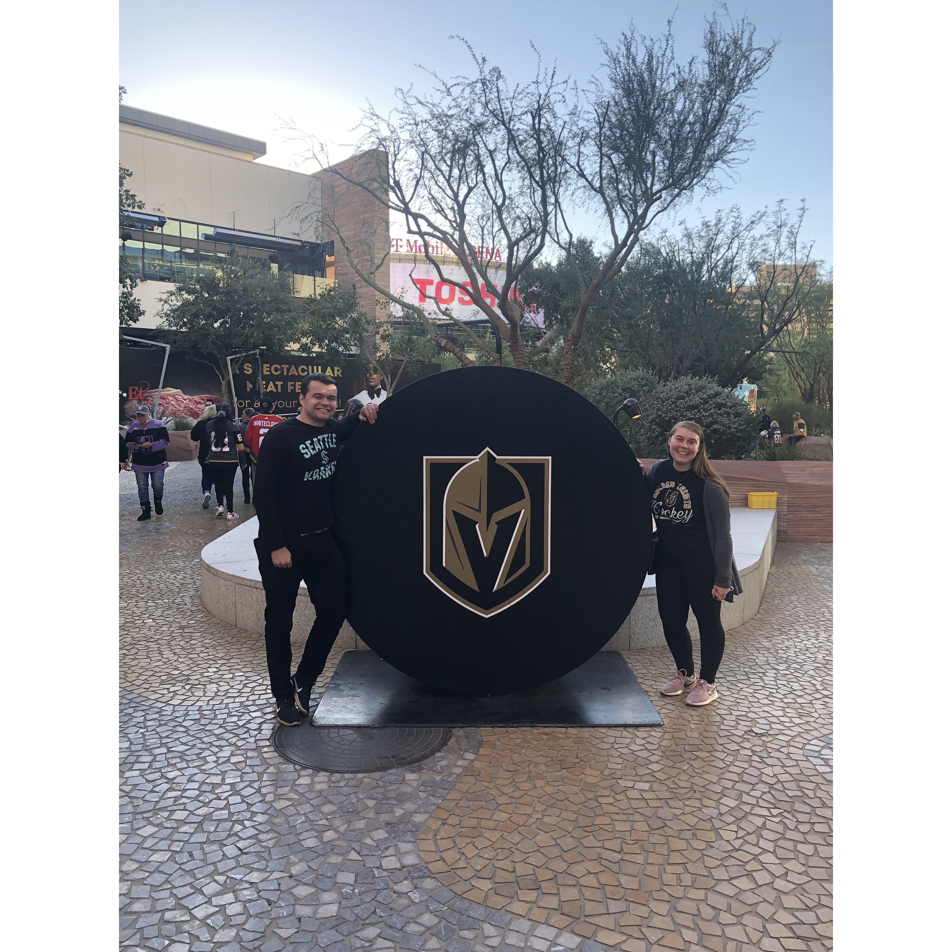 It was really cool watching the Seattle Kraken play their first game ever as a franchise in Vegas!