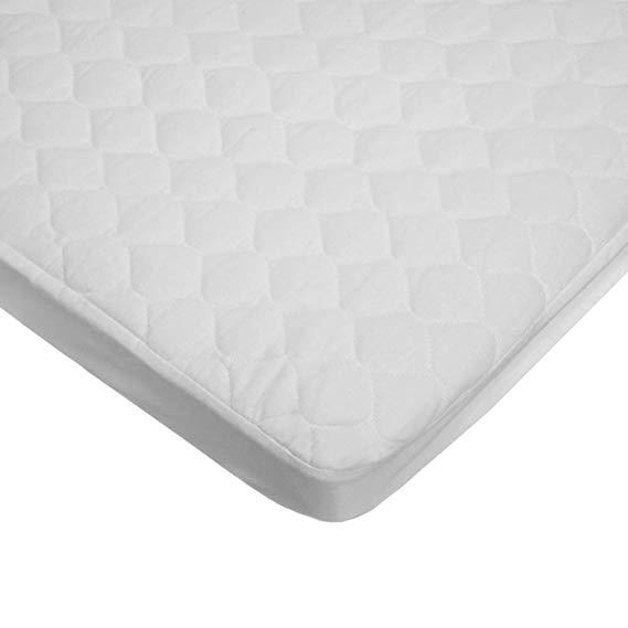 Waterproof Fitted Quilted Cotton Cradle Mattress Pad Cover