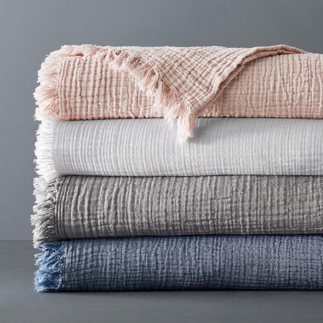 Organic Cocoon Blanket, 90 X 110, White