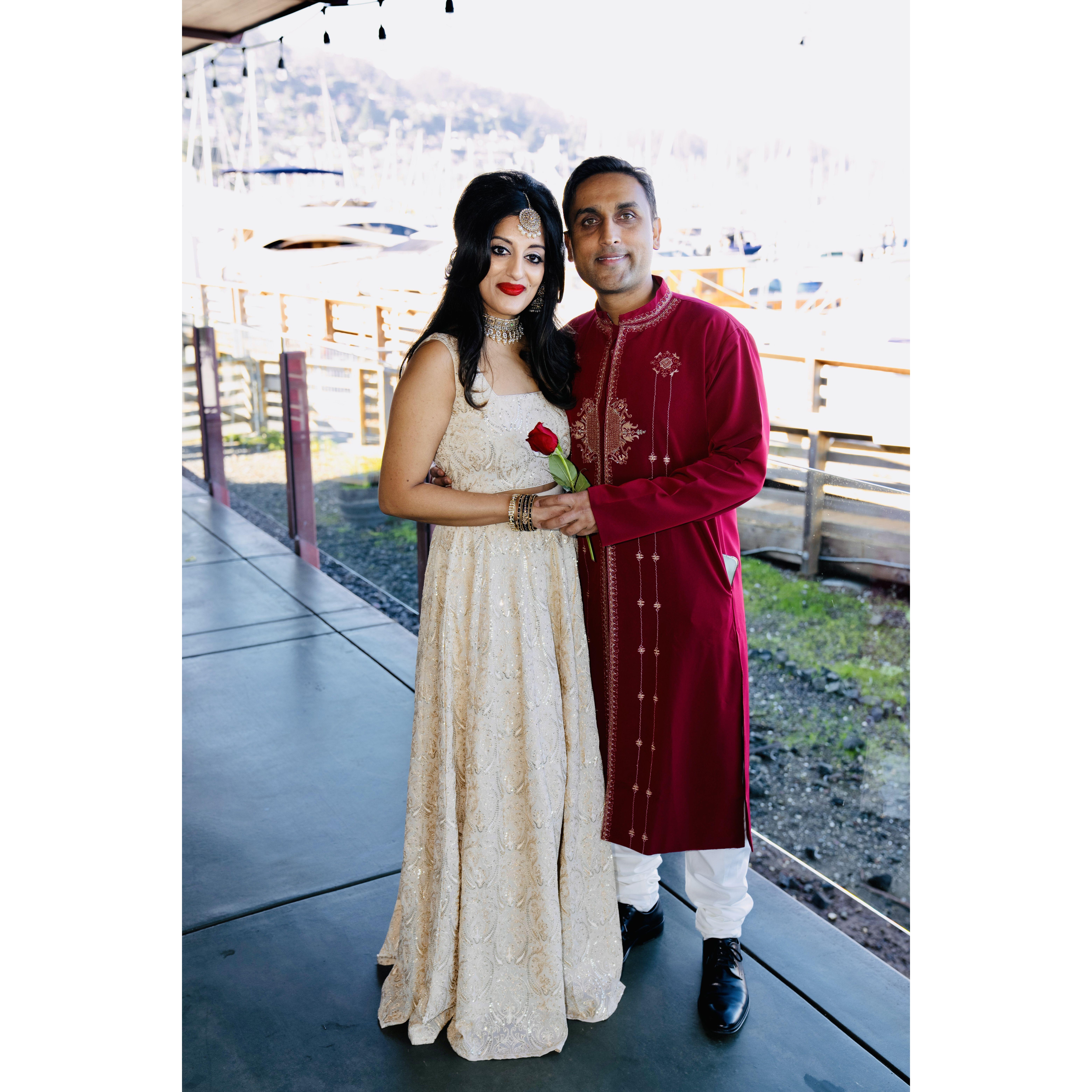 Our engagement party at our favorite restaurant, The Spinnaker, in Sausalito.