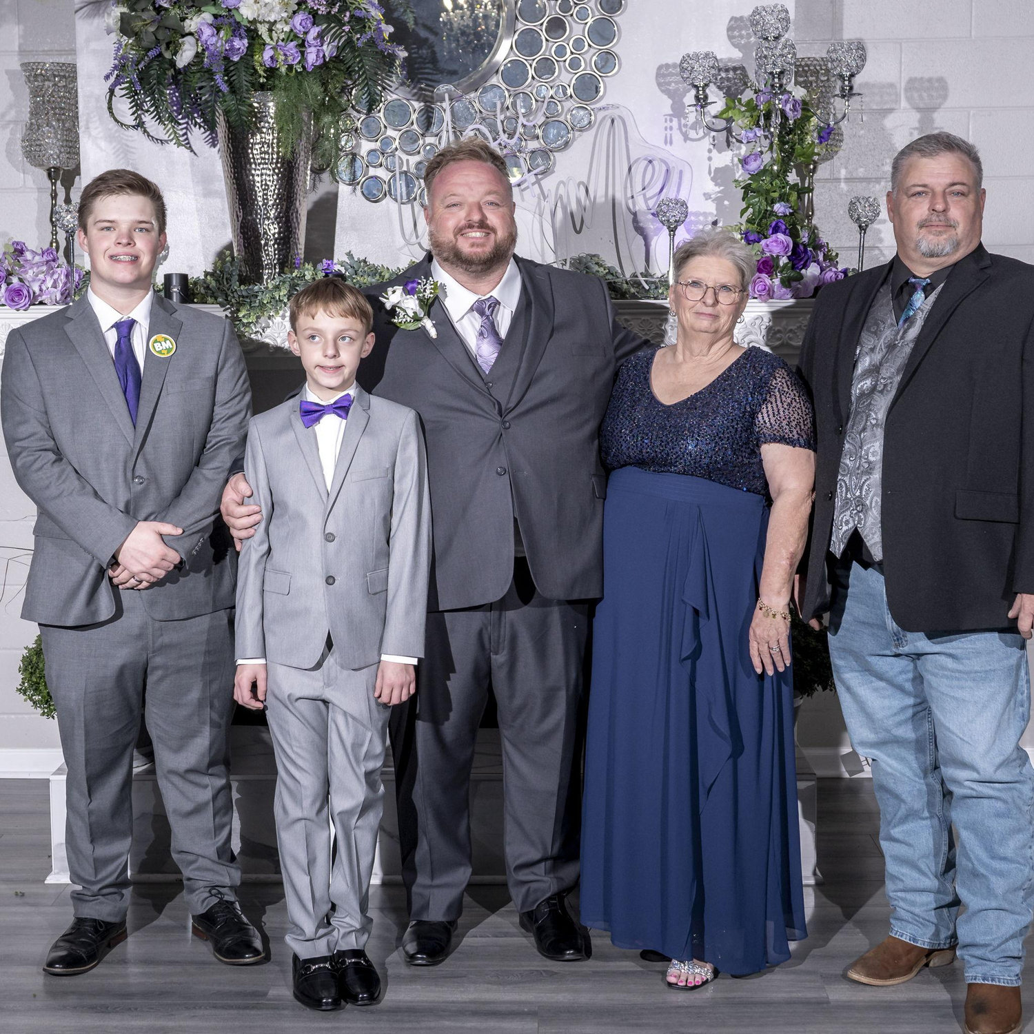 Allen's family, mom, boys and brother