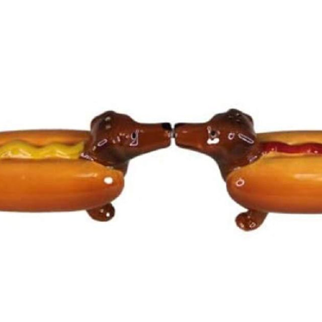 Pacific Giftware Happy Hot Dogs Daschund Salt and Pepper Shaker Set S/P