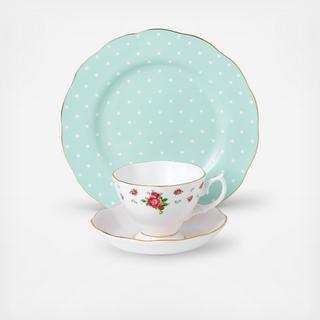Vintage Mix 3-Piece Teacup Set