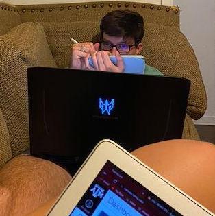 Studying for our summer classes.