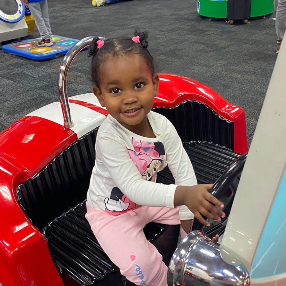 Driving in Chucky Cheese