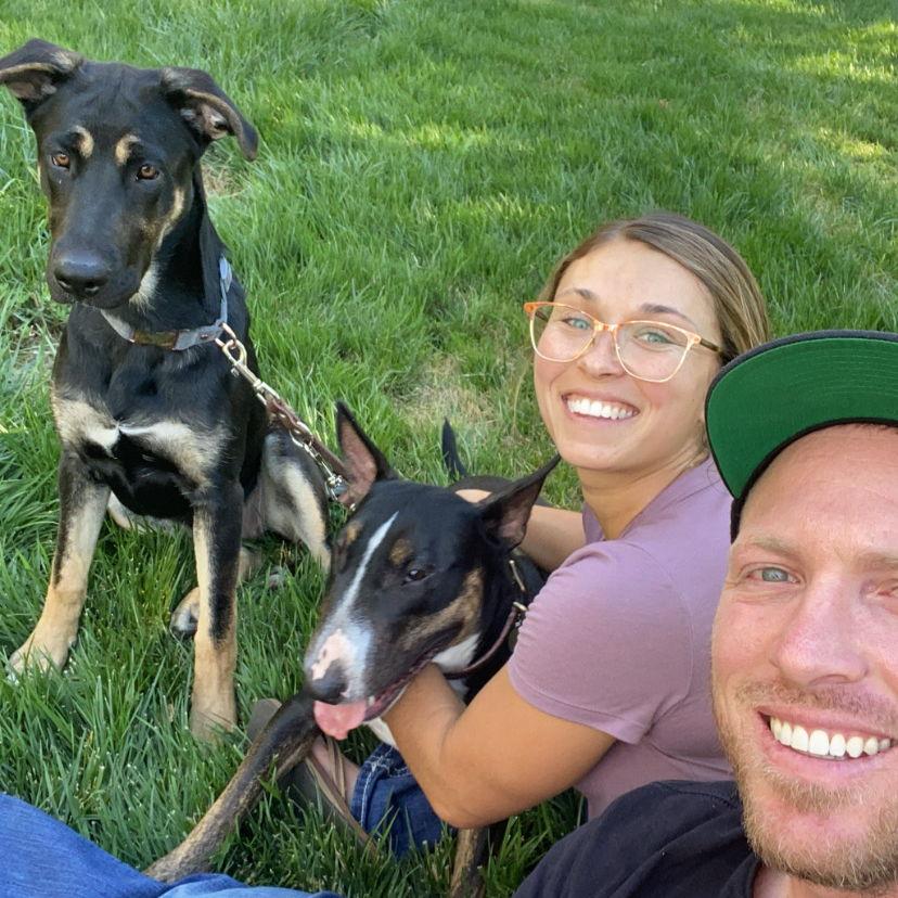 The first photo we took after adopting Olive.