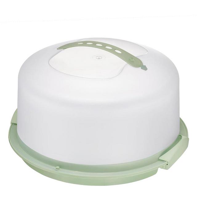 Tribello Extra Large Cake Storage Container, Cake Carrier With Handle Holds Cake 12 X 12 X 5 (Mint Green)