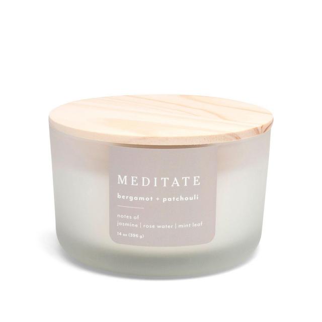 Foundry Candle Co. Bergamot + Patchouli Scented 14 oz. 3-Wick Candle