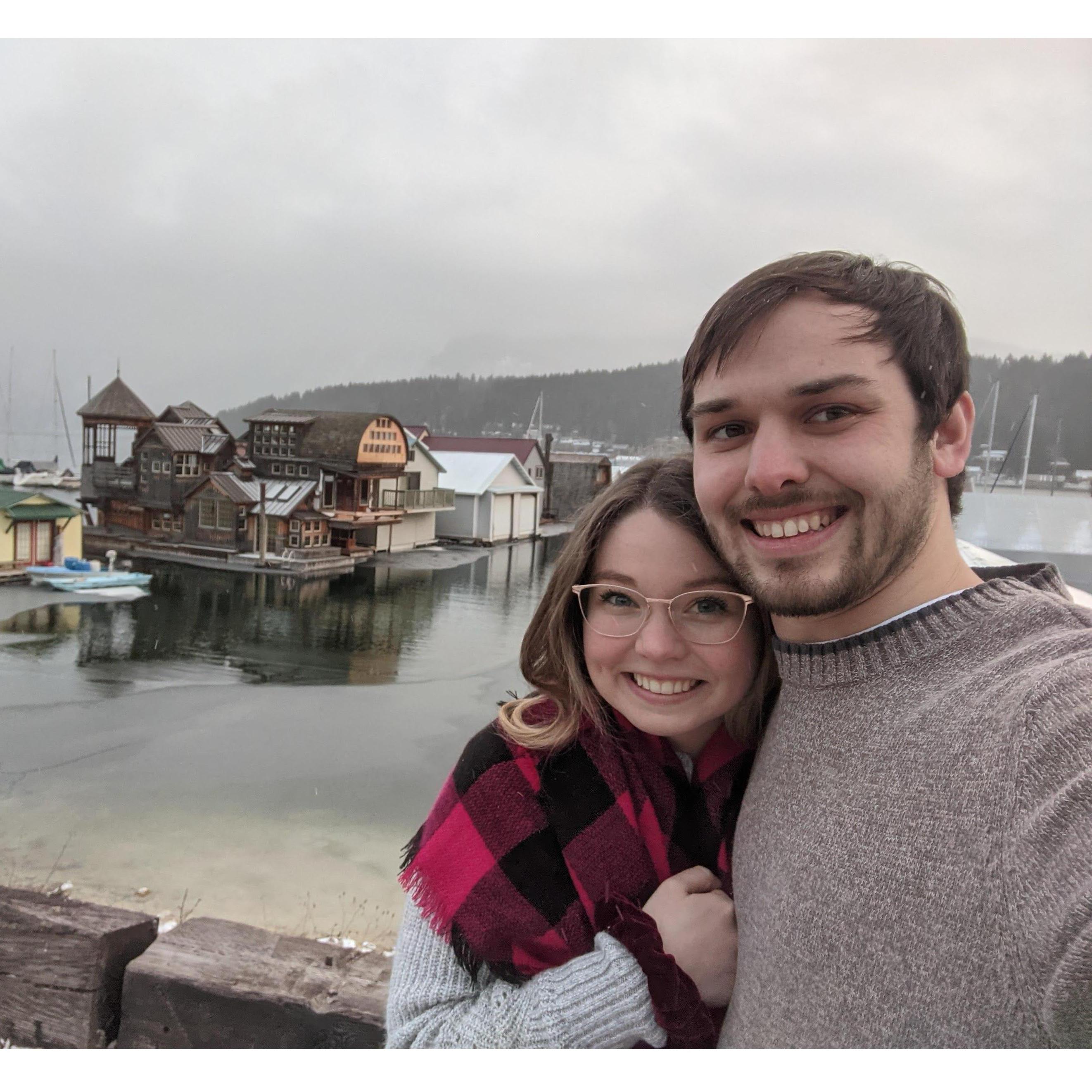 First Valentine's together! Found this really cool floating house in Bayview. Said "I love you" later that night for the first time!