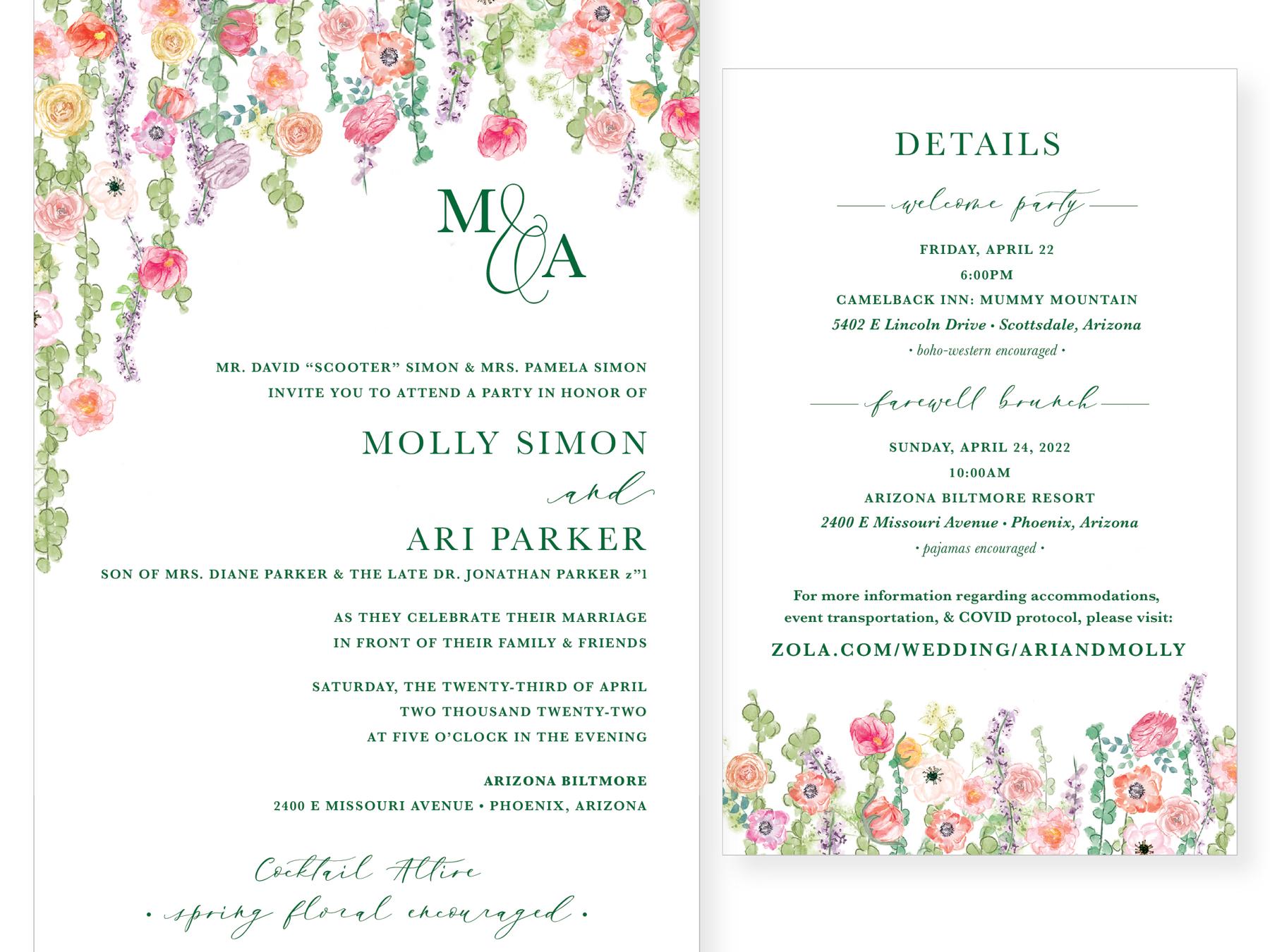 The Wedding Website of Molly Simon and Ari Parker
