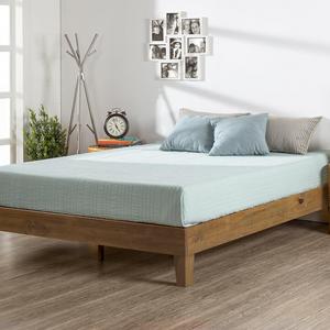 Zinus 12 Inch Deluxe Wood Platform Bed/No Boxspring Needed/Wood Slat Support/Rustic Pine Finish, Full