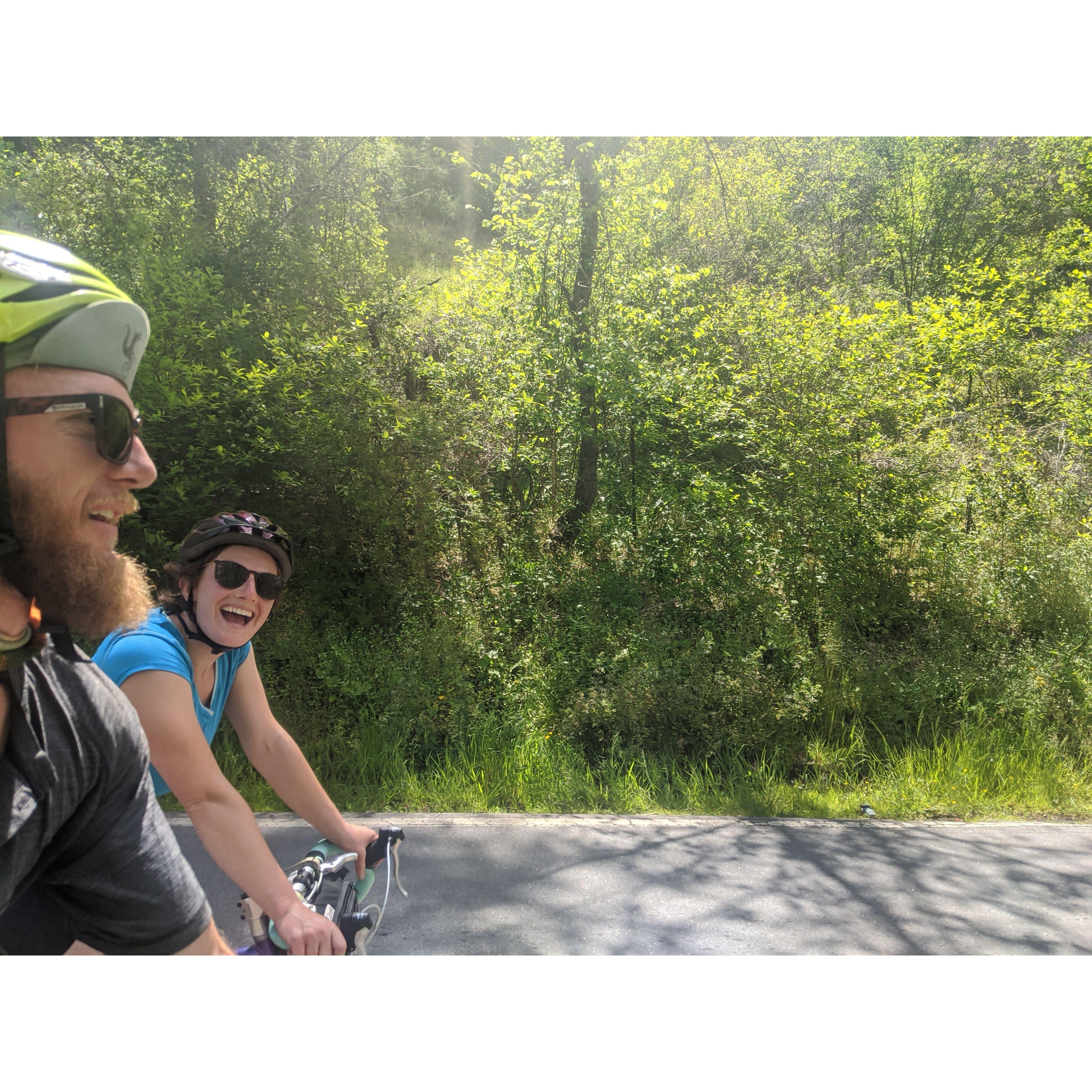 First 50 mile ride together!