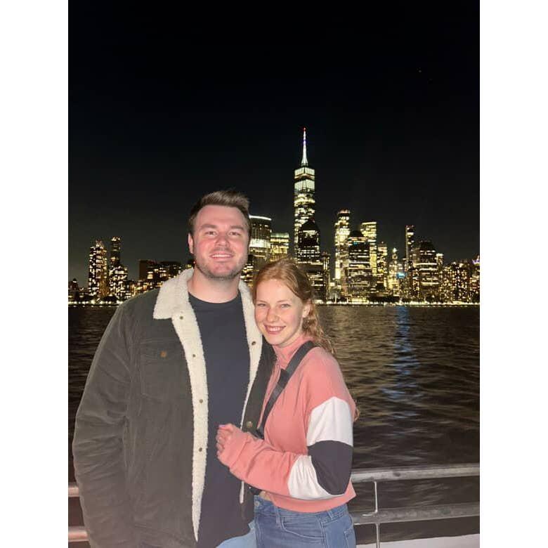 Cruising on the Hudson River with views of NYC (Kennedy was freezing)