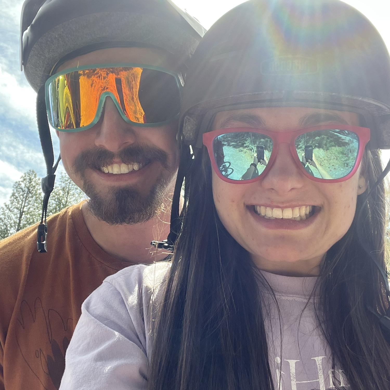 First mountain bike ride with Samuel!