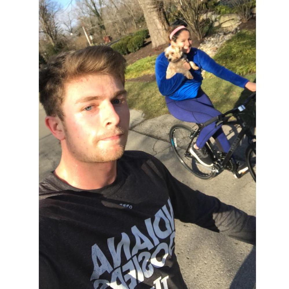 One of our many bikerides with Mylo