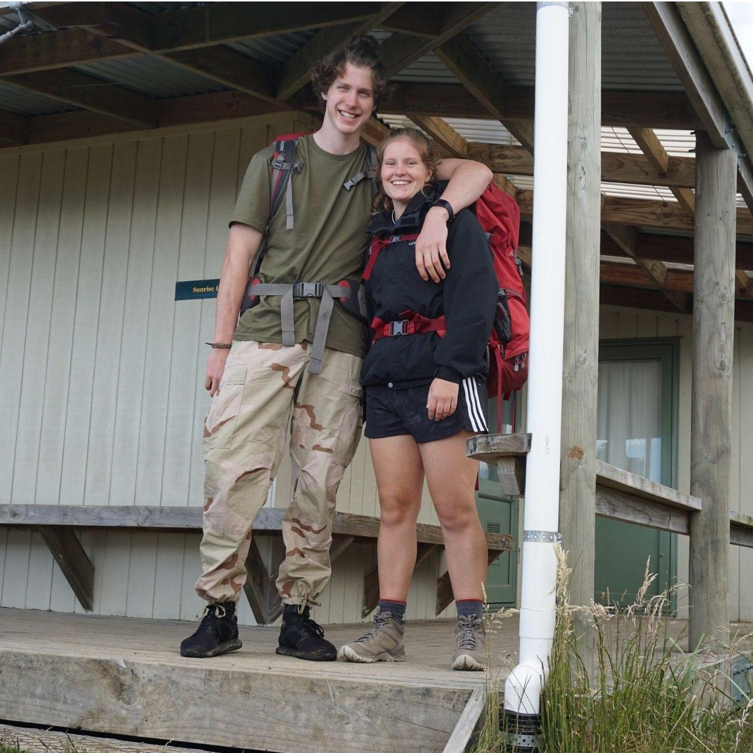 Us on our first tramp together! - Sunrise Hutt 2018