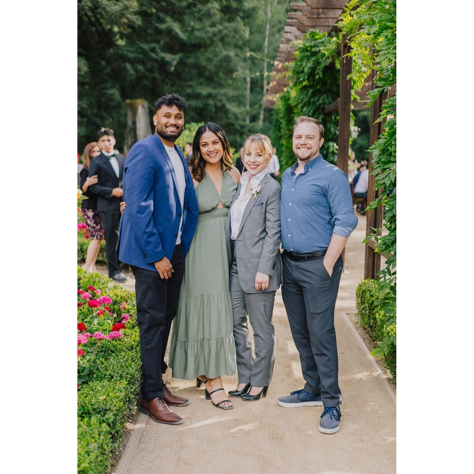 Hanging out with Gup and Rishi at Kyle and Amber's wedding in Los Gatos, CA.