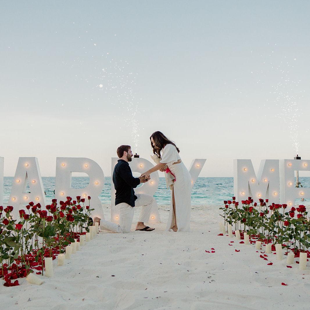 When he popped the question!