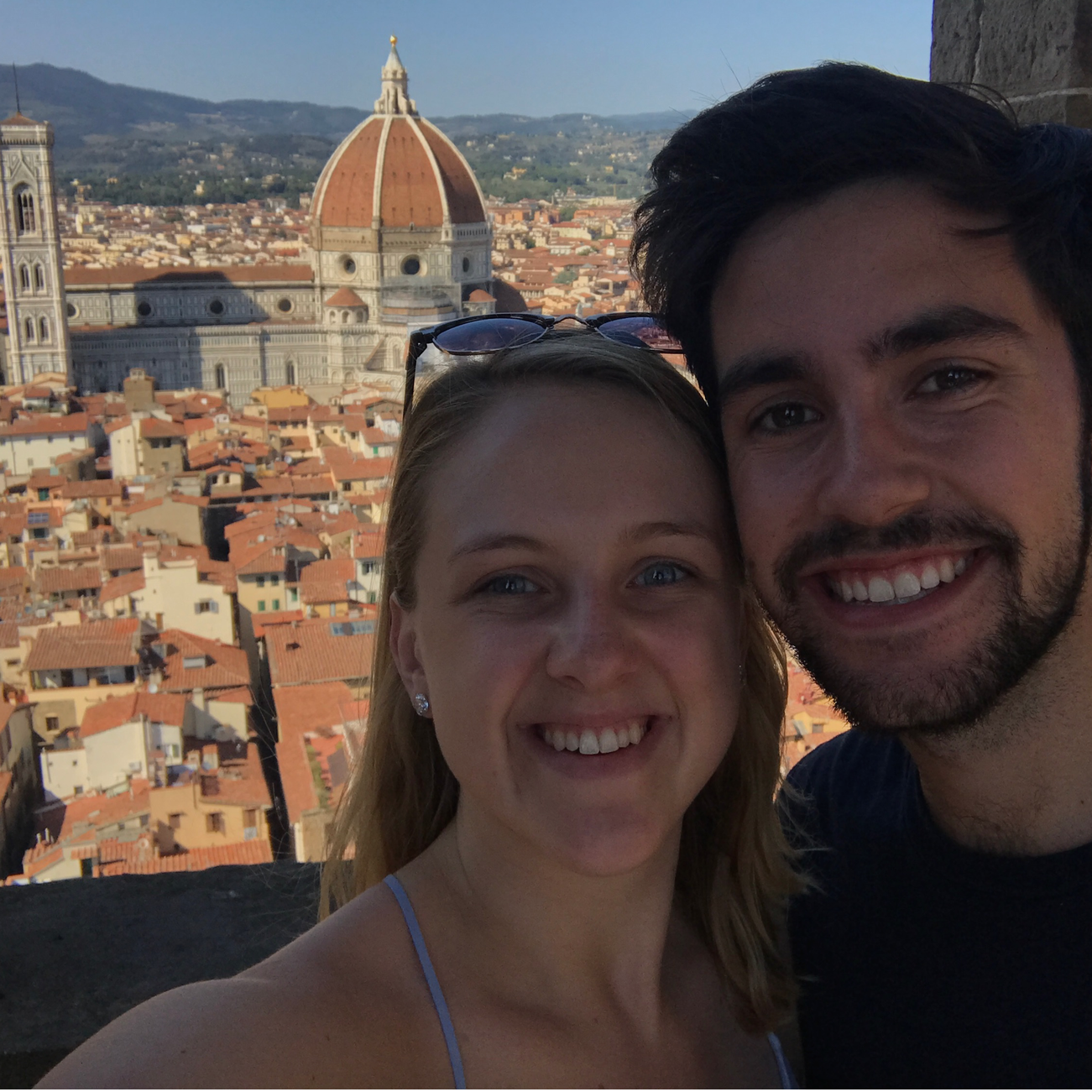 Taken at the top of Palazzo Vecchio in Florence, Italy, during our first trip to Europe in August 2017!
