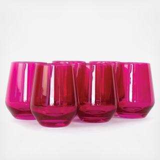 Estelle Stemless Wine Glass, Set of 6