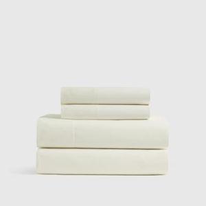 Classic Organic Percale Sheet Set in Ivory