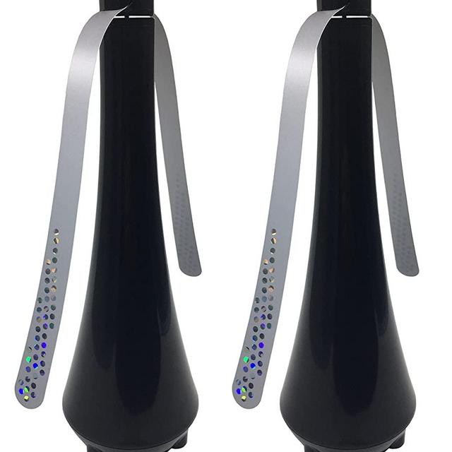 Fly Fan for Tables Indoor Outdoor Meal, Portable Table Fly Fan Keep for Your Food Clean(Black Color 2pcs)