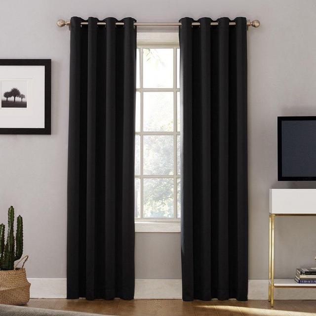 52x84 Black Curtains