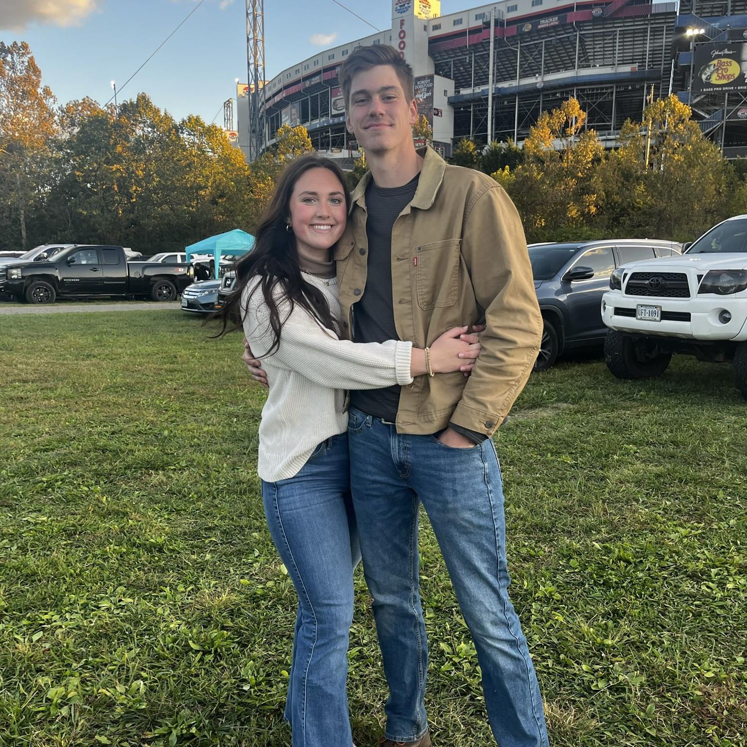 He had just told some of my best friends he had a ring right before we took this pic! I had NO clue!