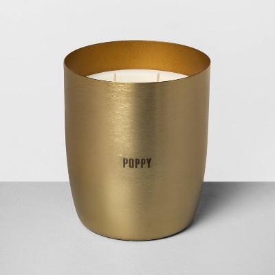 25oz Large Brass Candle Poppy - Hearth &#38; Hand&#8482; with Magnolia