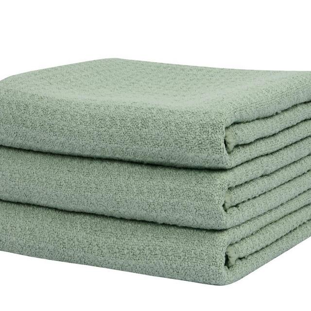 SINLAND Microfiber Dish Drying Towels Waffle Weave Kitchen Towels Absorbent Tea Towels 16 Inch X 24 Inch 3 Pack Mint Green