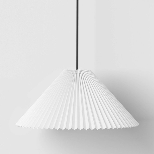 Pendant Lamp with Pleated Fabric Shade White - Room Essentials™