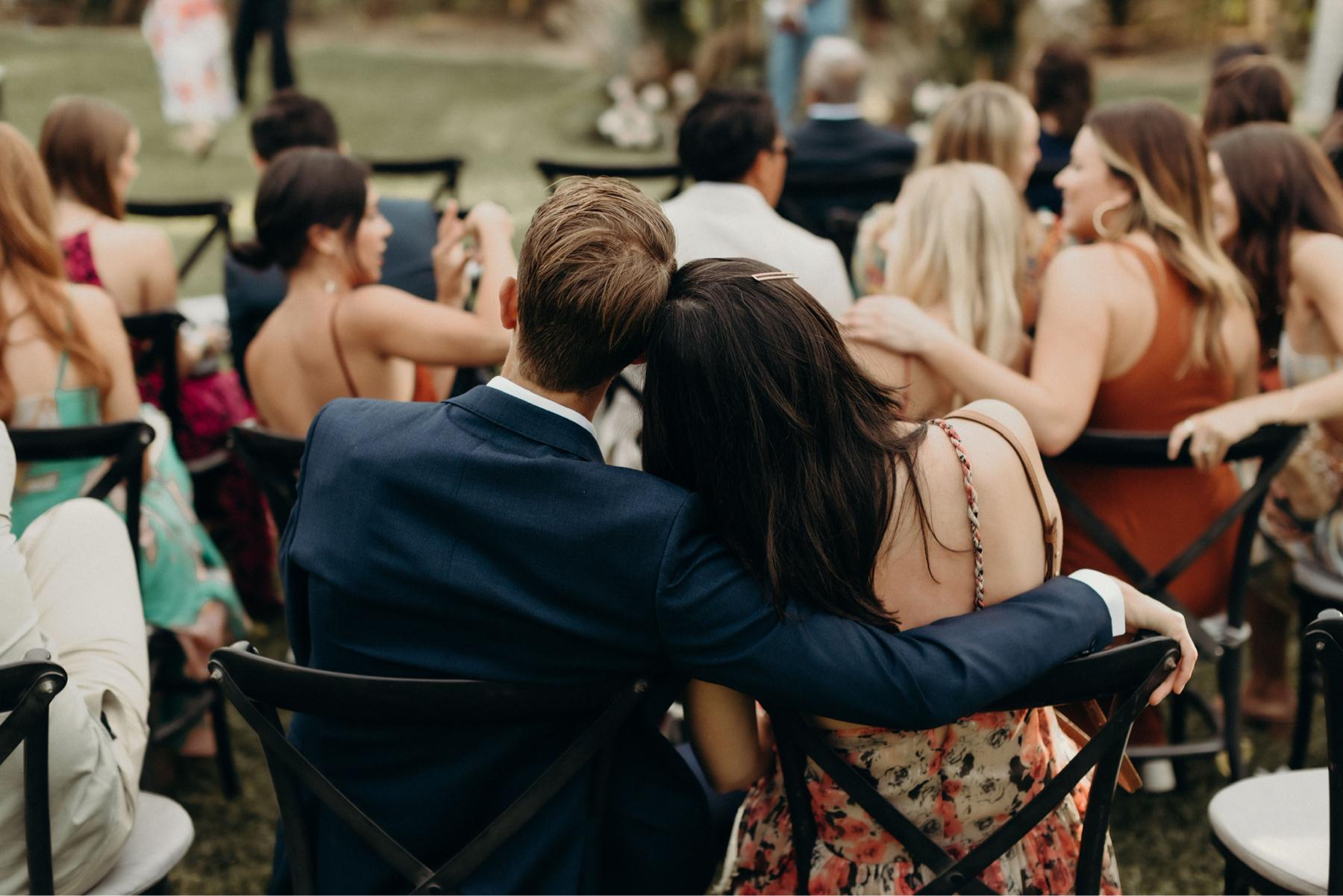 Cuddles at a Cabo wedding