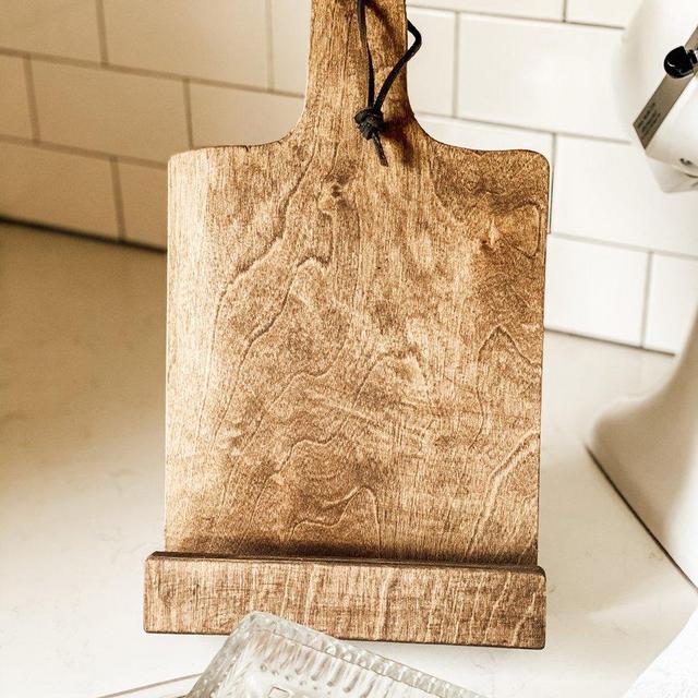 Rustic Wooden Cookbook/Tablet Holder