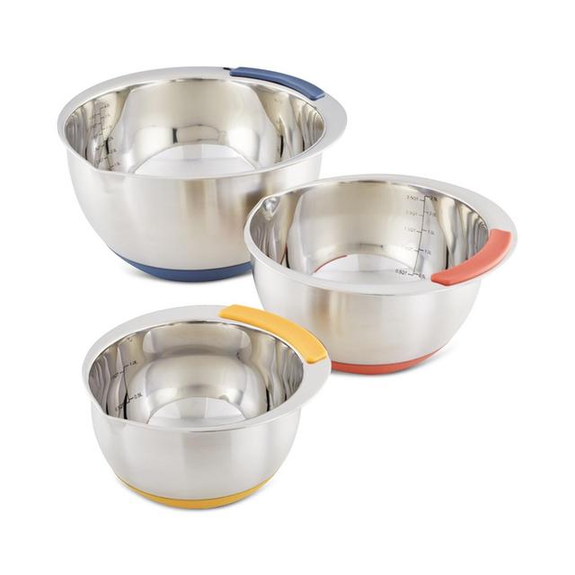 Ayesha Curry Pantryware 3-Pc. Stainless Steel Nesting Mixing Bowls Set