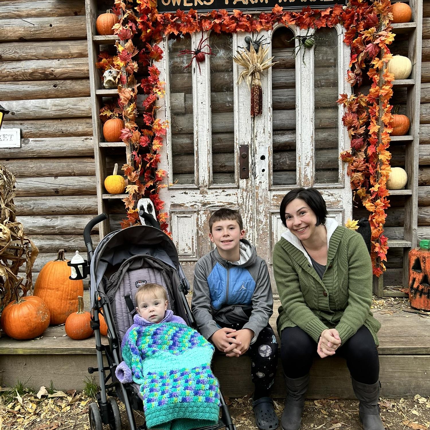 There are four of us in this photo. Aiden found out he is going to be a big brother again. He was thrilled to get a little brother.