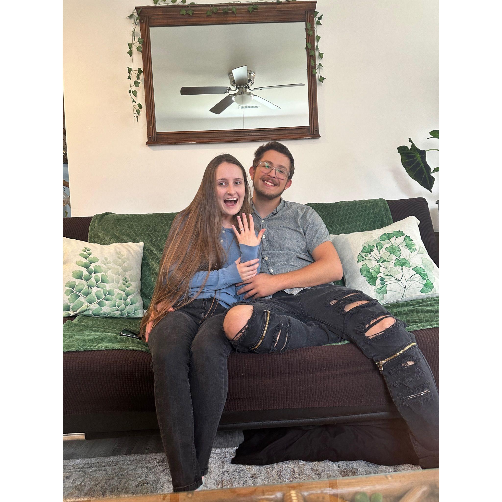 Photo before telling our friends we are engaged