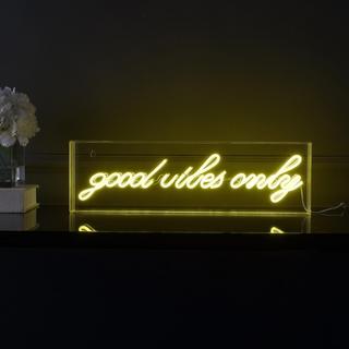 Good Vibes Only Acrylic Neon Light Box